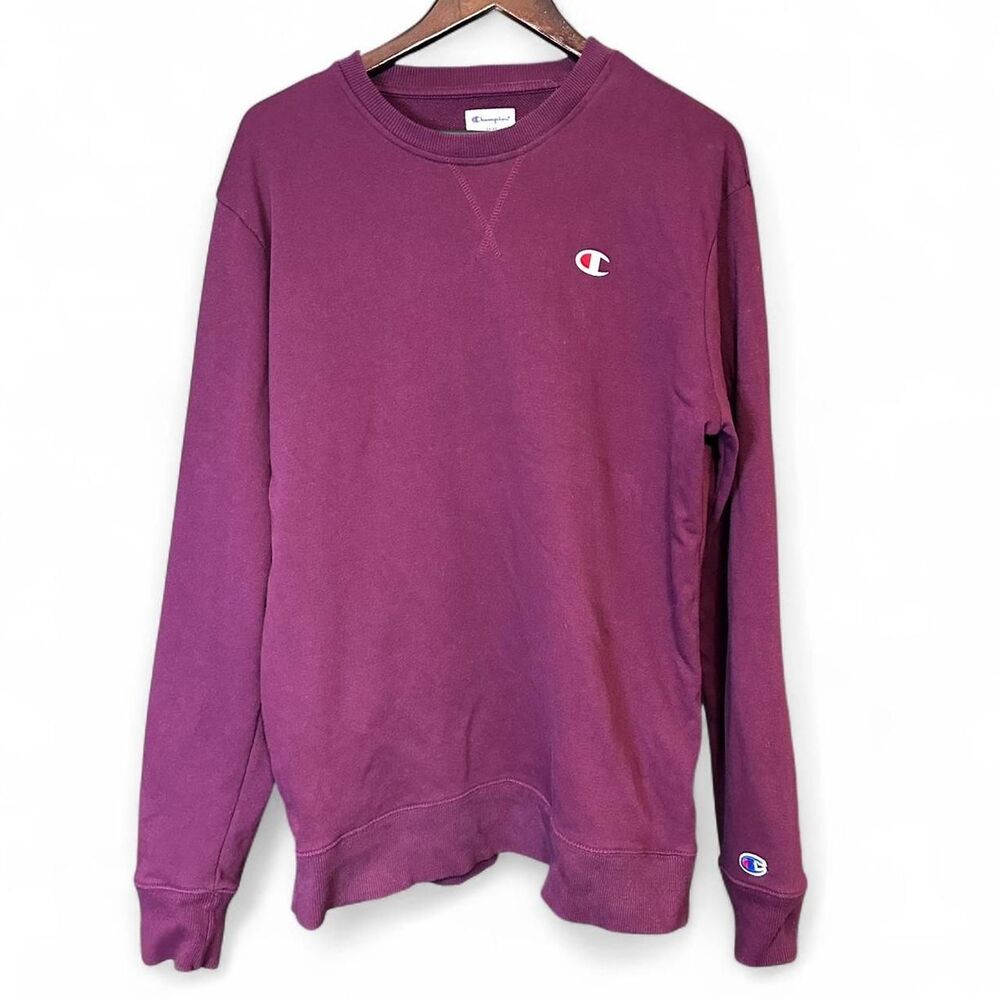 Burgundy 1990s Champion Crewneck Lightweight Sweatshirt